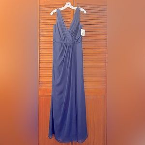 NWT David’s bridal navy blue long dress.